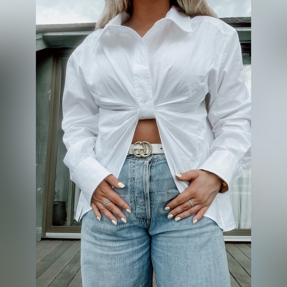 Alexander Wang Butterfly Pull Up Button Down Shirt | Sold out everywhere - Picture 4 of 4